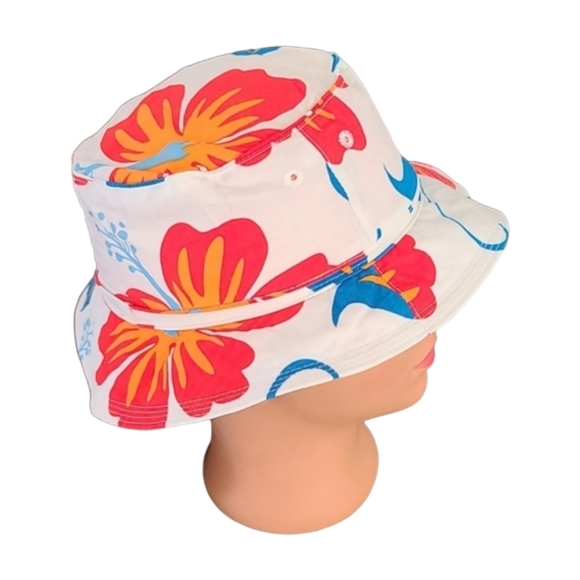 Vtg Baby GAP Hibiscus Flower Beach Sun Summer Bucket Hat Kids Toddler 18 24 Mo - Picture 12 of 12